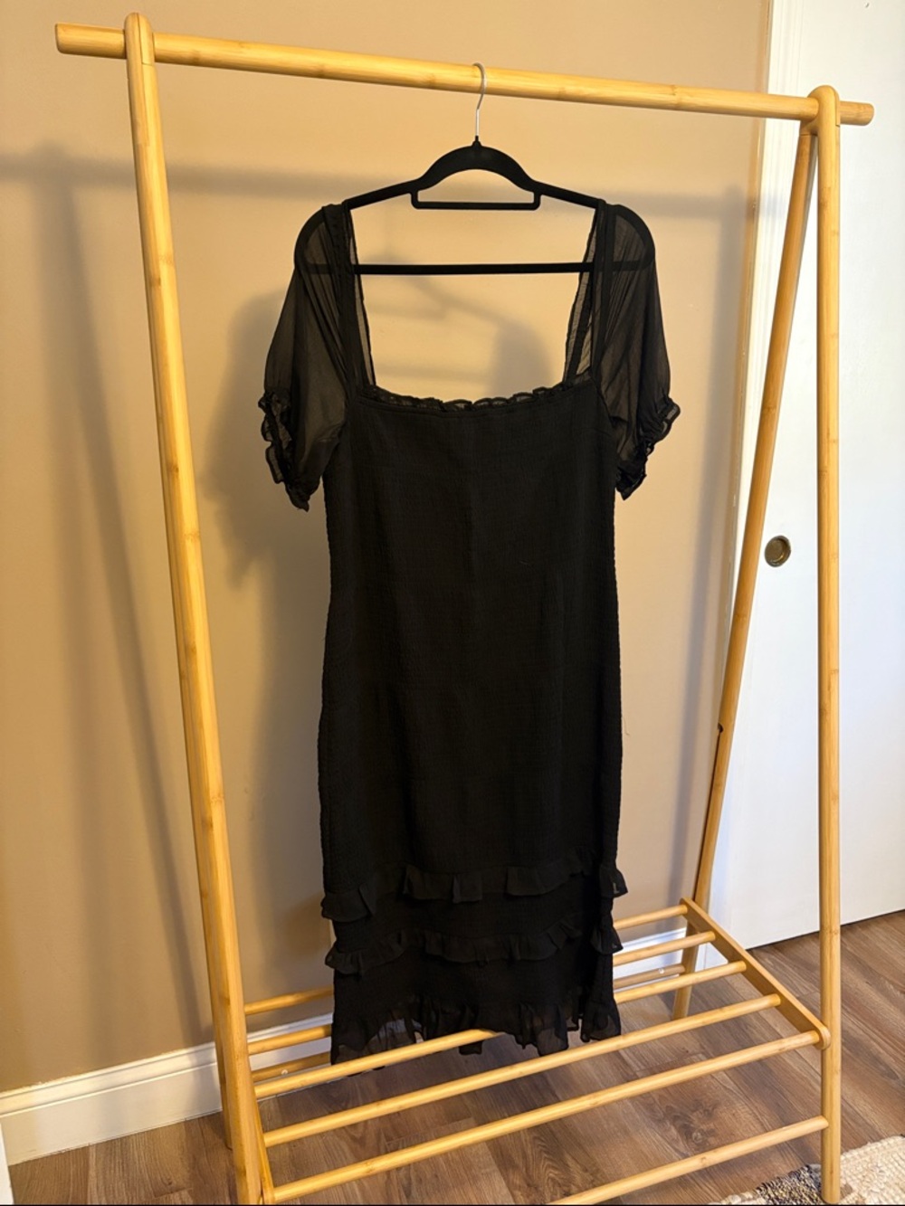 Abercrombie and Fitch Wedding Collection Ruffle Hem Square Neck Dress
